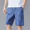 Herren -Shorts Beach Männer Elastische Taille gedruckt Bermuda Holiday Wear Cotton Board