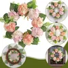 Decorative Flowers Battery Powe Christmas Wreath Outdoor For Front Door Festive Dead Branch Hydrangea Decoration European And