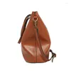 Drawstring Shoulder Bag Women Designer Handbag High Quality Female Hobo Tote Genuine Leather Large Crossbody Bags Ladies Summer C1280