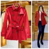 Women's Trench Coat Designer Women's Classic Sandringham Slim Fit Short Windbreaker NDG1