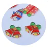 Decoratieve bloemen 100/50pc cartoon Acryl Santa 3d Christmas Resin Flatback Planar Resins voor handgemaakte haarbogen sieraden oorbellen