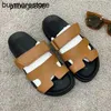 Italien chypres sandaler platt äkta läder kardborrband 7a mocka vert klassisk vintage mules lady flops topp män kvinnor0hpefhmv