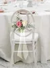 Fleurs décoratives 1pc chaise rose arrière fleur de fleur marqueur arrangement floral Pew pour décoration de cérémonie de mariage