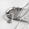 Fashion Pearl Cabecillo Romántico Cabello Cabello Cristal Planeta Collares colgantes para mujeres Regalos de joyas para niñas E670
