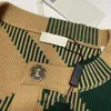 Magliette da donna Tees Designer Cardigan Stripe 100% Wool Maniche lunghe 83oq