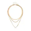 Hip Geometric Hop Jewelry Multilayer Women's Fashion Punk Short Necklace