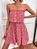 Summer Womens Sexy Tube Top Floral Robe