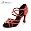 Танцевальная туфли Lodingwu Zapatos Baile Mujer Латиноалосинская красная женщина латиноат -блестящий тупик сальса сальса бальные каблуки 9 см.