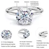 Solitaire Ring Kirin Palace 3CT 2CT 1CT Moissanite Ring for Women Yellow/White Gold 9mm Round Cut D/VVS1 Solitaire Ring for Engagement Wedding d240419