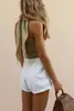 Work Dresses Sexy Two Piece Set Women Summer Street Hipsters Casual White Shorts Suit Sleeveless T-shirt Hit Womens