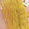 Pendant Necklaces TIYINUO Authentic AU750 Real 18K Gold Beads Chain Necklace For Woman Fine Jewelry Exquisite Birthday Gift Present Free Shipping 240419