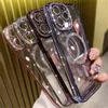 豪華なダイヤモンドグリッター磁気充電iPhoneのシリコンソフトケース15 15 14 13 12 Pro Max Plus 11透明な衝撃プルーフカバー