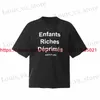 T-shirt maschile Infants Vintage Lavate Riches Demprimes Erd Thirt Men Women High Strt Oversize T-Shirt Top Top Top T-shirt T240419