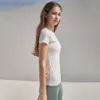 Desginer Alooo Yoga Top Shirt Short Woman New Womens Spring/Summer Short Tシャツアスレチックウェアランニングハーフスリーブクイック乾燥フィットネススーツスリムフィット