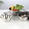 Bowls 1pc Stainless Steel Basin DIY Cake Bread Salad Mixer Dinner Round Soup Rice Bowl Plate Kitchen Cooking Tools