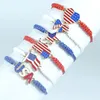 Charm Armband American Independence Day Armband Personlig mode MTI Layered USA Flag Five Pointed Star Pendant Drop Delivery OTPVP