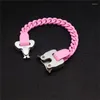 Link braccialetti rosa 1017 alyx 9sm uomini donne fibbia 1: 1 bracciale di alta qualità catena metallica classica