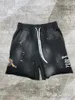 Men's Shorts AR Summer High Street Hip-Hop Vintage Y2k Fashionable Washed Faded