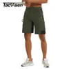 TACVASEN Men Summer Outdoor Shorts Quick Dry Knee Length Hiking Fishing Running Lightweight MultiPockets Workout 240417