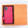 Designer PU -geprägter Telefonhüllen für iPhone 15 14 plus 13 12 11 Pro Max XR XR XS 7 8 Klassische Cover -Schockdicht mit Anhänger und Orange Box