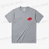 T-shirts masculins anime japonais akatsuki symbole symbole imprimé t-shirt shirt shirt svve t-shirt 2021 mens ultra-fine t-shirt shirt t240419