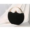 Evening Bags Round Pleated Clutches Luxury Handbags For Women Elegant Wedding Shoulder Bag Gold Party Silver Small Purse B447