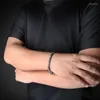 Link Bracelets QN A bênção da bracelete de bênção masculina personalidade masculina dominando jóias simples de moda retrô