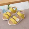 Mt6k sandales filles sandales gladiator fleurs douces enfants doux chaussures plage kids sandales florales d'été fashion mignon de haute qualité 240419