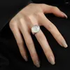 Ringos de cluster 925 Sterling Silver White Jade Branch Ring For Women Girl Gift Moda Simples Design Simples Creative Ajusta Jóias