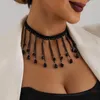 Kettingen Fade-resistente ketting Elegante kwastchoker voor vrouwen met verstelbare lengte verlengde ketting lichtgewicht metaal