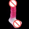 Dildos Liquid Silicone Hollow Soft Skin Penis Cover voor mannen en vrouwen seksuele producten uitbreiding dikke wolf tanden bedekken blijvende penis dildos bullet d240419