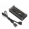 2024 5V 3-PIN RGB 10 HUB SPLITTER SATA POWER 3PIN ARGB ADAPTER EXTENSION CABAL FÖR ASUS AURA SYNC MSI ASROCK RGB LED W/CASE FÖR ASUS AURA