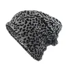 Top Fashion Women Hat a strisce femmine berretti da seno a strisce per leopardo in poliestere casual Cappuccetto due Cappelli caldi a molla autunnale 240419