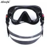 Adult Low Volume Clear Diving Mask with Tempered Glass Freediving Snorkeling Silicone Black Underwater Swimming Goggles 240407