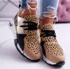 2020 nowe kobiety swobodne buty oddychające damskie trampki Lampart Print Faux Sneakers koronkowy platforma sportowa buty kobiety G2206292186279