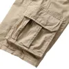 Shorts masculins 2024 Summer Multi Pocket Military Cargo mâle Coton Green Mens Casual Tactical Pantal