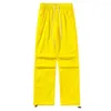 Calça masculina cintura ajustável Men elegante coloras de coloração larga as calças de perna larga com tecnologia de secagem rápida cintura elástica para casual