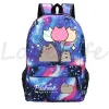 Zaini con zaino per gatti da cartone animato Backpack Bambini anime borse per ragazzi ragazze a scuola lo zaino regalo mocchila da 16 pollici zaino con cerniera da 16 pollici