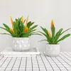 Kwiaty dekoracyjne 1 szt. 32 cm sztuczna plastikowa roślina ananasowa liście dekoracje domu dekoracje ogrodowe prezent F826