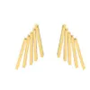 Stainless Steel Gold Color Rectangular Stud Earrings Trendy For Female Girl New Party Gift Fashion Jewelry AB164