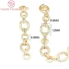 Colliers pendants (6189) 50 cm Largeur 8,8 mm 24k Gold Color Brass Bracelet Collier Chains de haute qualité Bijoux de bricolage Accessoires en gros 240419