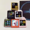 Reloj de estación de pronóstico meteorológico de WiFi de mini tamaño inteligente para la decoración de escritorio de juegos.DIY LIND GIF Animaciones y álbum electrónico 240416