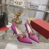 Shoes High Definition Celebrity Style Pointed Silk Heels Design Sense Thin with Diamonds Single for Women