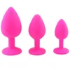 Silikon Butt Plug Anal Plug Unisex Sex Stopper 3 verschiedene Spielzeug für Erwachsene für Männeranaltrainer für Paare 240325