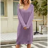 Casual Dresses Plus Size Sweater Dress Cable Knit Pullover Twist Knitwears Trend Design Women Comfy Sweaters Vestido Outfit kläder