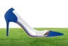 2018 Patente couro branco lasca de ouro nude bom bombas de salto alto plexiglass clear pvc party shoes apontados semisheer sapatos femini61566695