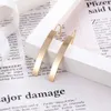 Other BORASI Long Dangle Earrings For Women Stainless Steel Gold-Color Punk Trendy Rectangle New Girl Earrings Elegant Jewelry Wedding 240419