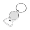 Keychains 20sts sublimering Metal Blank Keychain Bottle Opener Key Ring Thermal Transfer Diy Material