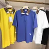 Men's Polos Designer Short Sleeve Flip Neck T-shirt Black White Blue Yellow Polo 4RSB