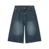 Men's Jeans Summer Baggy Straight Korean Fashion Loose Denim Shorts Male Brand Clothes Light Blue Y2k Hombre